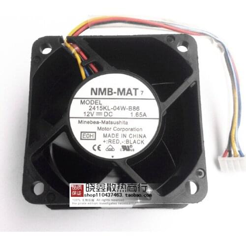 NMB-MAT 2415KL-04W-B86, E0H DC 12V 1.65A 4-pin 60x60x38mm Server Cooling Fan