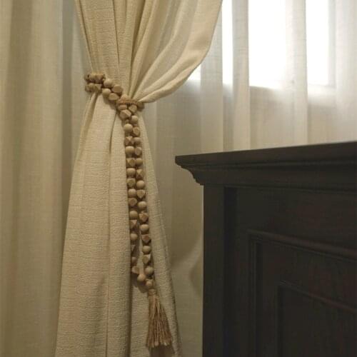 French Retro 100% Cotton Line Semi-blackout Curtains for Living Room Hollow Out Cortinas Japan Style Window Drapes Super Height