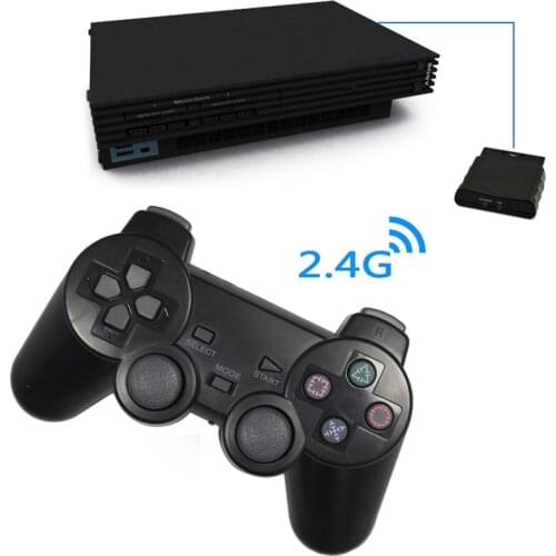 Transparent Wireless Gamepad For Sony PS2 Controller Vibration Shock Joypad Wireless Controle For Playstation 2 Console Joystick