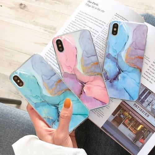11Pro 12Pro Case for iPhone 12 Mini 11 Pro Max SE 2020 XS Max XR X 10 7 8 6S 6 Plus Color Marble Crack Silicone Phone Cover Case