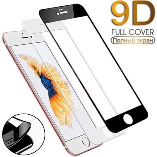 9D Curved Edge Full Cover Tempered Glass On The For iPhone 7 8 Plus Screen Protective Glass For iPhone 7 8 6 6S Plus Film Case
