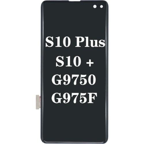 Super Amoled G975F LCD For Samsung Galaxy S10 Plus Display With Frame S10 Plus SM-G975F G9750 LCD LCD Screen Replacement Parts