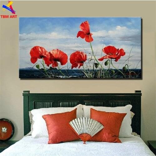 Textured Flower Picture Hand painted Modern Abstract Oil Painting on Canvas for Living Room Wall Art Home Decoration Gift SL069