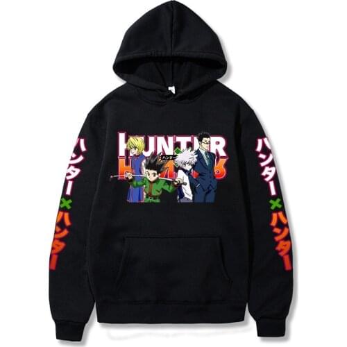 Hunter X Hunter Killua Leorio Kurapika Gon Hisoka and Neferpitou Long Sleeve Hoodie Harajuku Unisex Tops