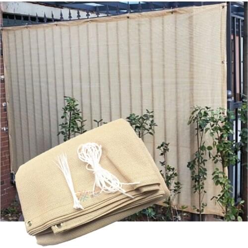 2020 Newly 180gsm Beige Yellow Anti-UV HDPE Shading Net Customize Home Garden Balcony Landscape Fence Terrace Sunshade Fabric