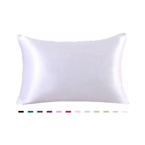 1PC Pure Emulation Silk Satin Pillowcase Single Pillow Cover Multicolor Pillow Case Drop Shipping