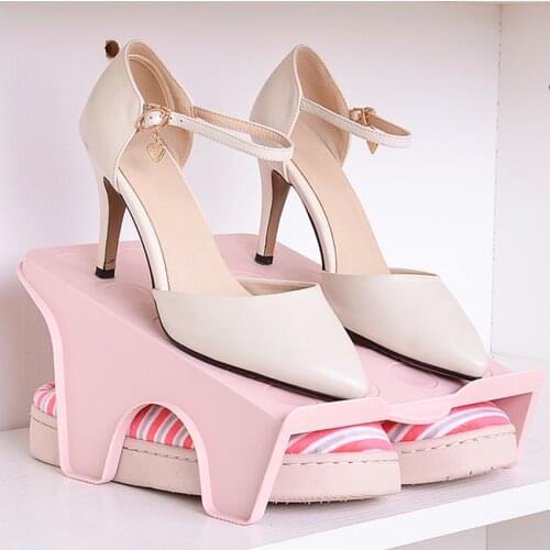 Shoes Storage Organization Holder Shoe Rack Cabinet Household Wardrobe Layered Storing Shoes Stand Shelf Single Double Box HOT