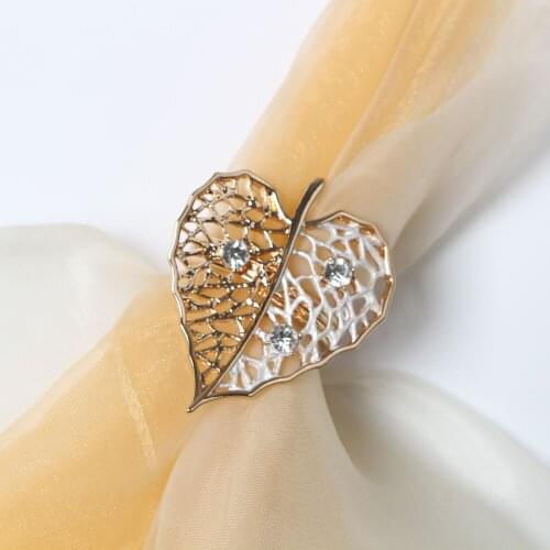 12pcs/lot High-end napkin ring dining table accessories decorative napkin buckle love napkin ring tissue ring
