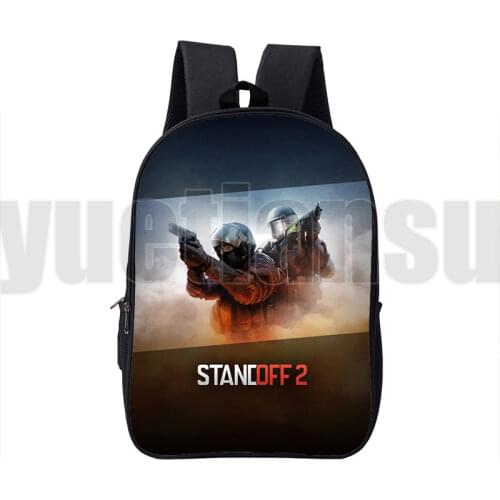 3D Print Anime Standoff 2 Backpacks Children Zipper School Bags 16Inch Large Capacity High Quality Shooting War Game Travel Bag