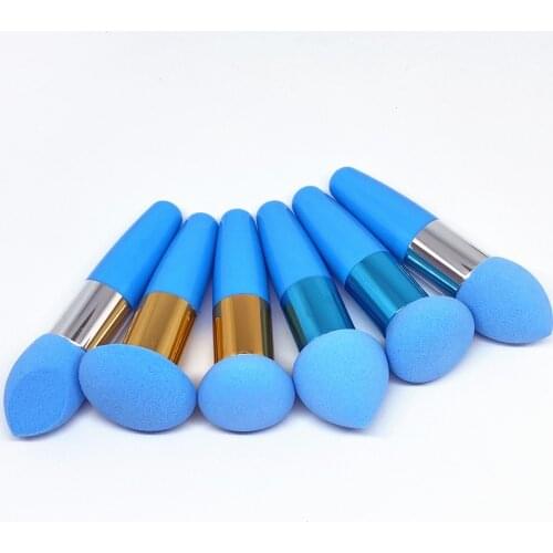 3/6Pcs Makeup Sponges Profession Makeup Foundation Beauty Pen Sponge Puff for Liquid Creams Powders Puff Beauty Tools Blue Set