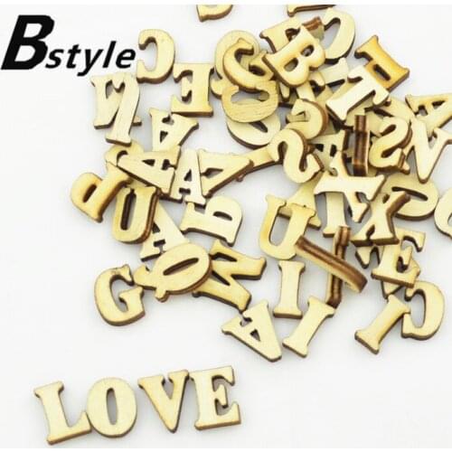 300pcs wooden letter wood craft bead number scrapbooks diy accessories Decorative free shipping