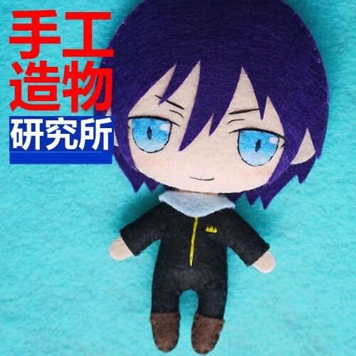 Anime Noragami 12cm Keychain Handmade Materical Package Toys Mini Doll Stuffed Plush #4276 Children Birthday Gift