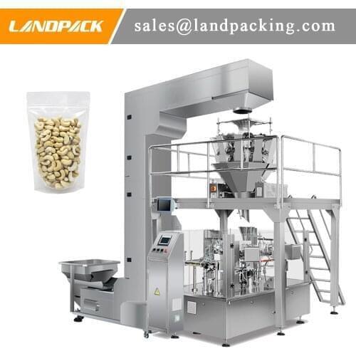 Automatic Weighing Cashew Nut Rotary Filling Machine Zipper Packing