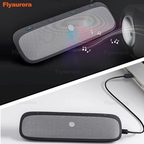 Bluetooth Handsfree Car Kit Wireless Bluetooth Speaker Phone MP3 Music Player Sun Visor Clip Speakerphone with Car Charger