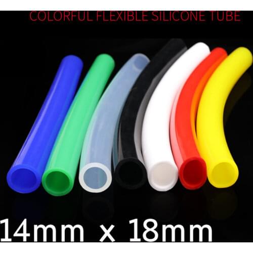 Colorful Flexible Silicone Tube ID 14mm x 18mm OD Food Grade Non-toxic Drink Water Rubber Hose Milk Beer Soft Pipe Connector