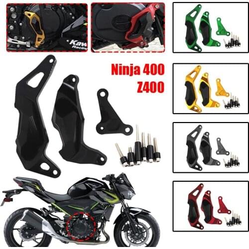For Kawasaki Ninja400 Z400 CNC Engine Cover Stator Case Protector Crash Guard Ninja 400 Falling Protection 2018 2019 2020