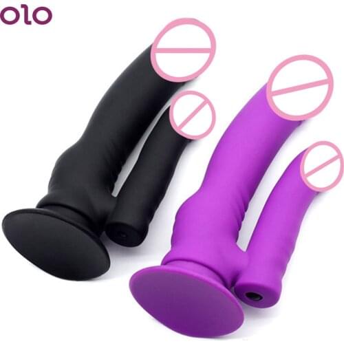 Double Dildo Anal Plug Vibrator Sex Toys For Lesbian Vaginal Butt Anus Dilator Clit Prostate Stimulator Gay Men Big Dildos Women