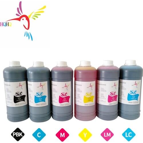 HQHQ 6 Colors/Set 1000ml High Quality Water Based Dye Ink Compatible For Canon iPF W6400/W6200/W7250//W8400/W8200/W7200 Printer