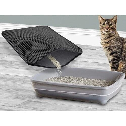 Waterproof Pet Cat Litter Mat Double Layer Litter Cat Pads Trapping Pets Litter Box Mat Pet Products Bed For Cats House Clean
