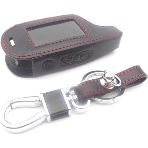 DXL3000 Leather Case Keychain for PANDORA LCD D073 DXL 3100/3170/3300 i-mod Alarm System Remote Control Cover