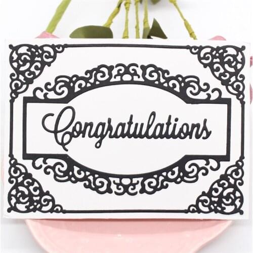 KSCRAFT Congratulations Metal Cutting Dies Stencils for DIY Scrapbooking Decorative Embossing DIY Paper Cards