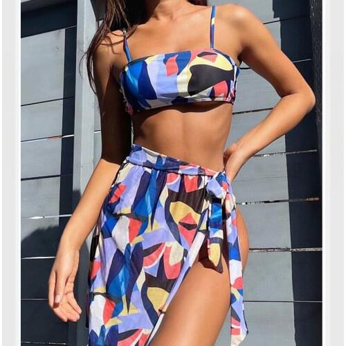 Girl Swimsuit Bathing Suit 3 Piece Bikini Meisje Swimwear 2021 Biquini Feminino Swimming Suit for Women Maillot De Bain Femme