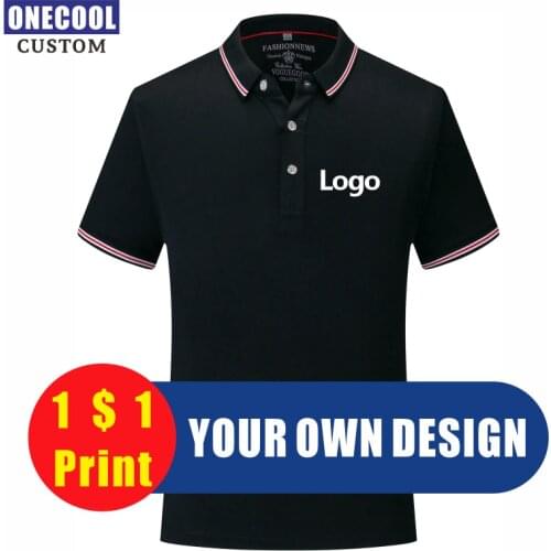 Summer Fashion Custom Polo shirt Logo Embroidery Personal Design Pattern Breathable Tops Printed Text ONECOOL S-4XL