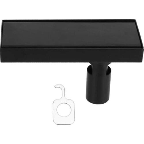 20cm Concealed Floor Strainer Linear Shower Floor Drain with Tile Insert Removable Cover Household Bathroom Accessories