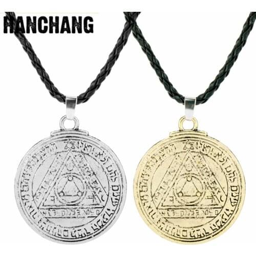Amulet Sun Tailsman Key Of Solomon Seal Pendant Necklace Hermetic Enochin Kabbalah Pagan Wiccan Necklace Religion Jewelry