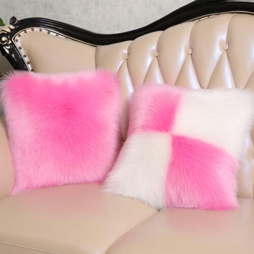 Plush Pillow Sofa Cushion Pillowcase Bedside Back Pillow Cute Cushion Custom Double-sided Pillow Cover