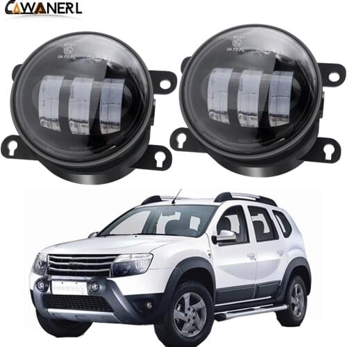 Fog Light Assembly For Dacia Duster 2010 2011 2012 2013 2014 2015 Car 30W 4000LM Front Bumper LED Fog Lamp DRL Amber White 12V