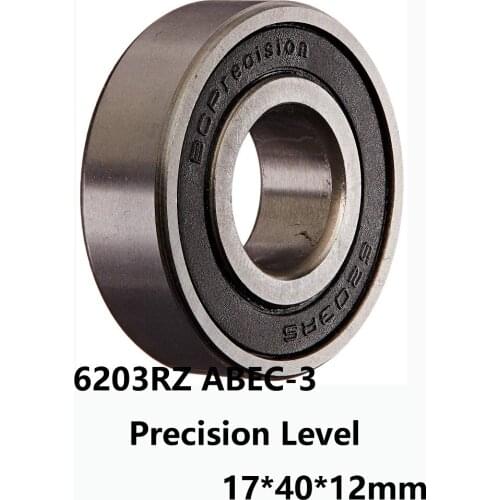 4pcs/lot 6203RZ ABEC-3 Deep Groove Ball Bearing Precision Level 6203-RZ 17*40*12mm 17*40*12 52100 Chrome Steel\ Low-noise