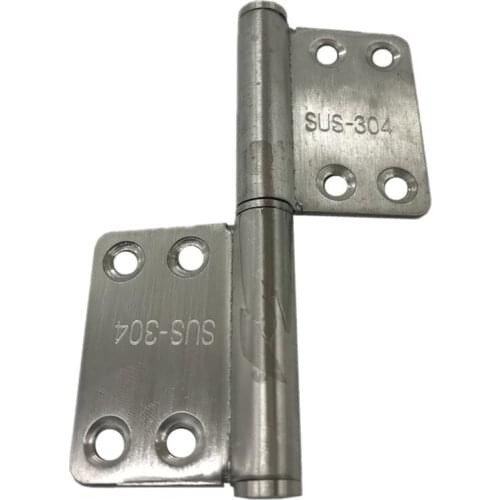 SUS-304 Stainless Steel Flag Shaped Detachable Hinge Bathroom Aluminum Alloy Door Hinges