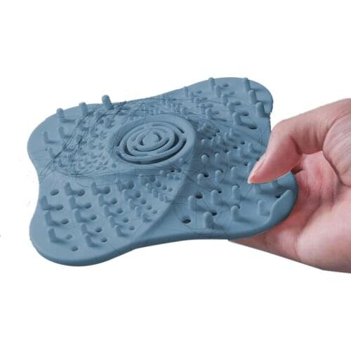 Drain Hair Catcher Basket TPR Filter Sieve Bathroom Accesories Sink Strainer Filter Mat Gadgets Anti-clogging