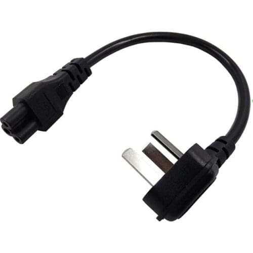 CN AU 3 Pole Plug to IEC320 C5 Power short Cable IEC C5 Cloverleaf Power Cord IEC60320 20CM For AC Adapters Laptop Notebook
