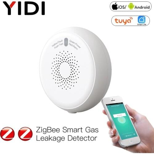 Smart ZigBee Gas Leakage Detector Combustible Sensor Tuya Smart Home Security Alarm System Smart Life Tuya App Compatible Remote
