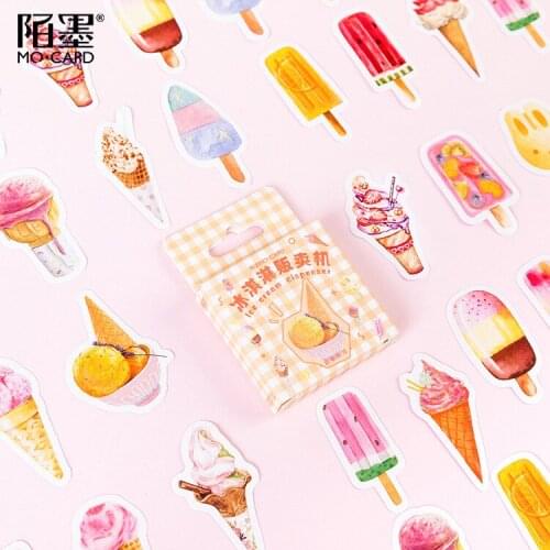 45Pcs/Set Ice cream vending machine Paper Sticker Decoration DIY Handmade Arts Craft Sticker Christmas gift