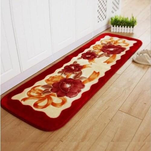 Vintage Long Raschel Kitchen Floor Mat Living Room Bedroom Area Rug Entrance Doormat Mat in the Hallway