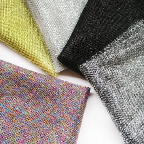 1 yard Fashion Tulle Gold Mesh Fabric Birthday Gift Wrap Silver Yarn Wedding Decoration Christmas DIY New Year Decor Cloth Tissu