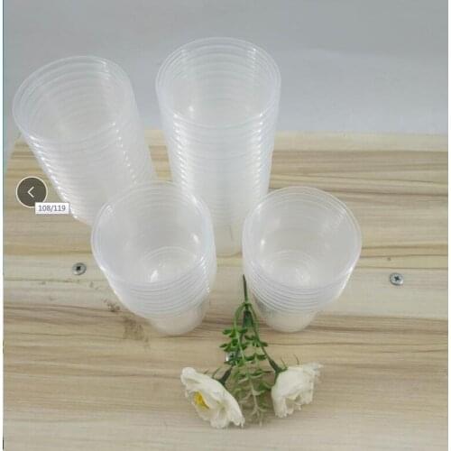 200ml Modern Clear Plastic Cup Disposable Jelly Cups healthy Eco-Friendly Tumblers Party Birthday Wedding Supplies48pc