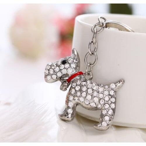 2018 NoEnName_Null Cute fashion white red puppy c bag key ring birthday party gift free shipping