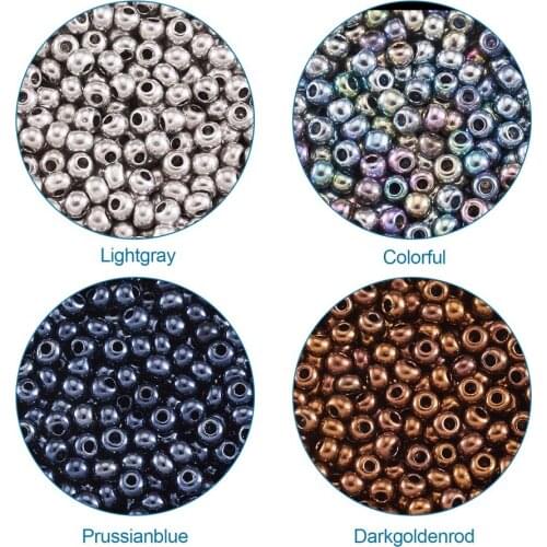 8000pcs 2mm Electroplated Glass Seed Beads Round Hole Grade A Loose Seed Spacer Beads for Bracelet Necklace Jewelry Making DIY