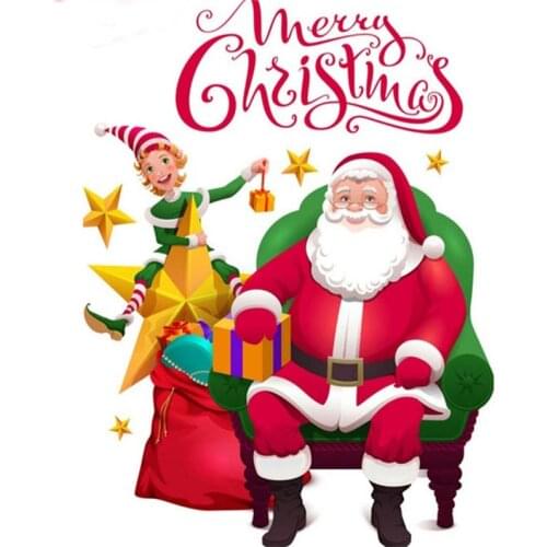 New 5D Diy Diamond Painting Santa Claus Full Drill Round&Square Diamond Embroidery Cartoon Home Decor Christmas Decorations