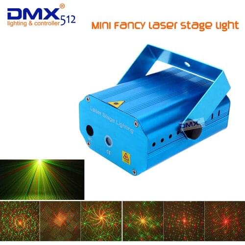DHL free shipping Mini Fancy Stage light R&G laser AC110-240V Voice-control laser projector party entertainment disco Show DJ-BK