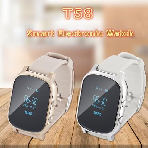T58 OLED High Accurate Kids GSM GPS Tracker For Children Kid Smart Watch Phone SIM SOS Smart Bracelet Children Watchs