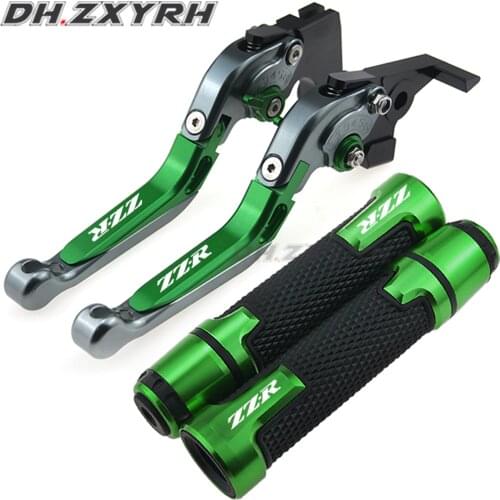 FOR KAWASAKI ZZR600 ZZR400 ZZR1100 ZZR 400 600 1100 Motorcycle Accessor Folding Extendable Brake Clutch Levers Handbar End Grips
