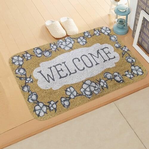 Home Door Mat Non-Slip Flannel Mats Doormats Non Slip Welcome Entrance