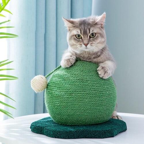 Sisal Cactus Ball Cat Scratching Board Grinding Claws Without Dwarfing Cat Turntable Shake Cat Toy Spherical Cat Climbing Frame