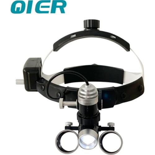 Dental Loupe Dental Lab Medical Loupe Magnification Binocular Dental Magnifier Surgery Surgical 5W Headlight3.5X420mm