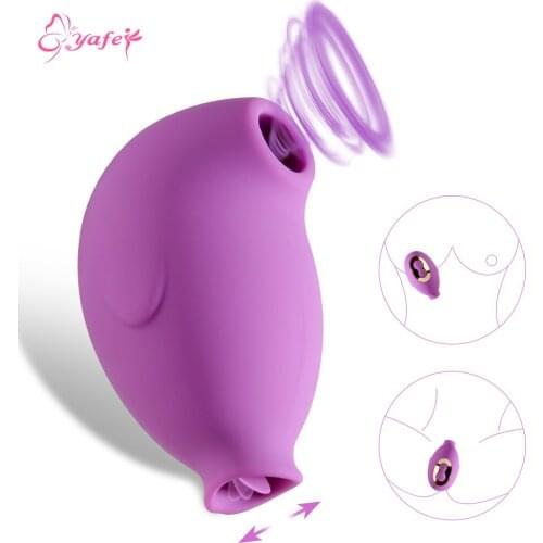 G-spot Massager Sucking Vibrator Licking 2 in 1 Tongue Clitoris Stimulator For Women Oral Vaginal Sex Toys for Woman Erotic Toys